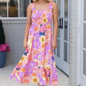 Entro Floral Smocked Dress